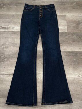 Veronica Beard Jeans Beverly Skinny Flare High Rise Prussian Blue Womens 26